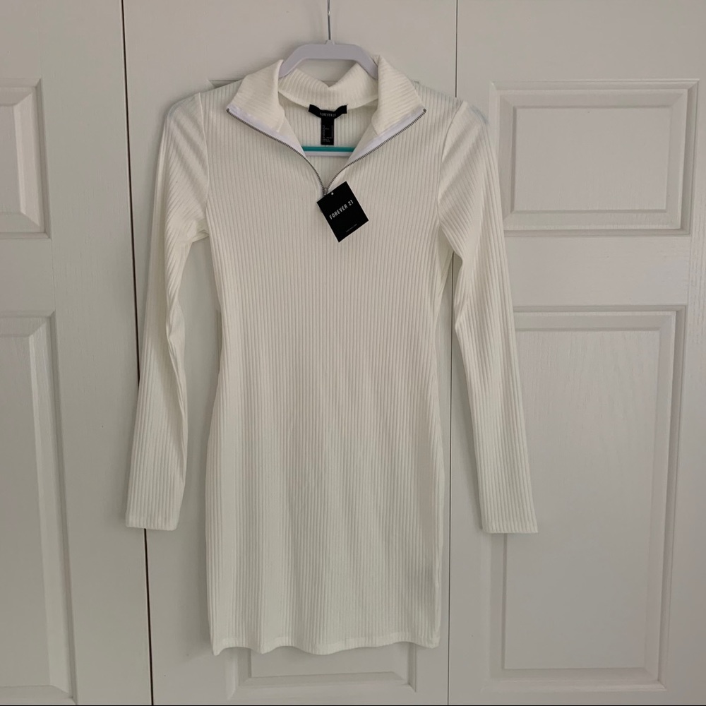 F21 White Bodycon Dress